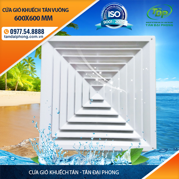 Cửa Gió Khuếch Tán Vuông