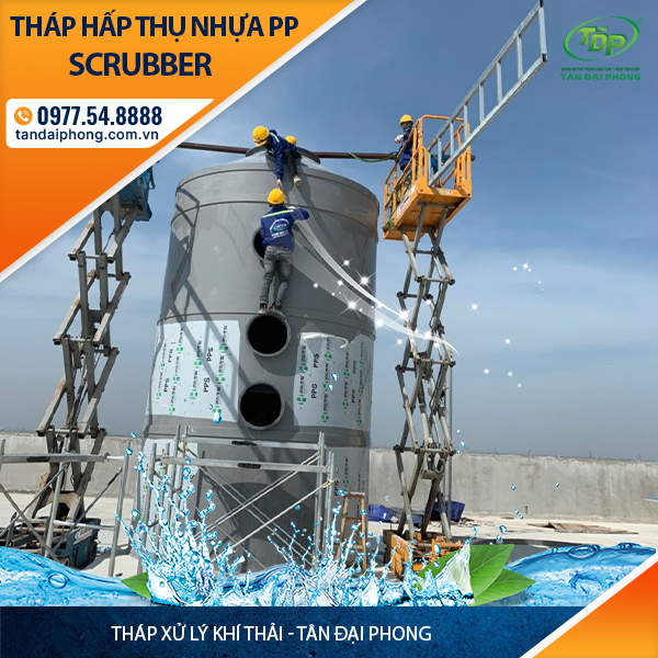 Tháp Hấp Thụ Bằng Nhựa PP D1400 mm