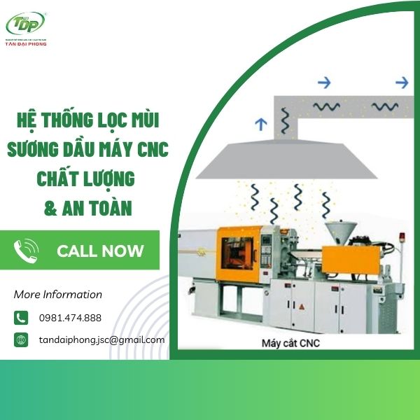 Hệ thống lọc mùi sương dầu máy CNC Cấu tạo hệ thống lọc sương dầu CNC