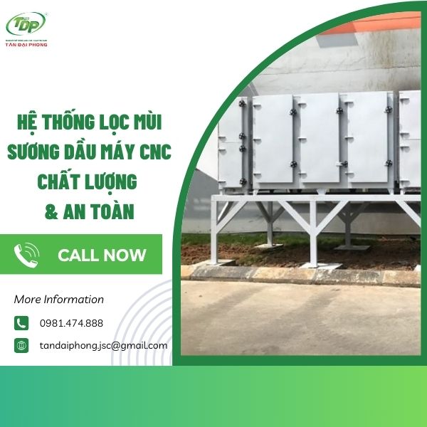 Hệ thống lọc mùi sương dầu máy CNC Hệ thống lọc sương dầu biến sương, khói thành các ion tích điện