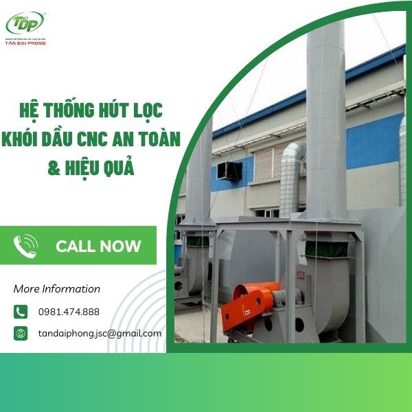 Hệ thống hút lọc khói dầu CNC Cấu tạo của hệ thống