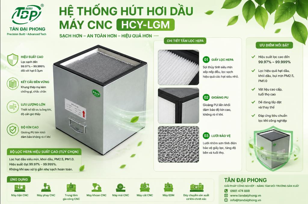 Hệ Thống Hút Hơi Dầu Máy CNC