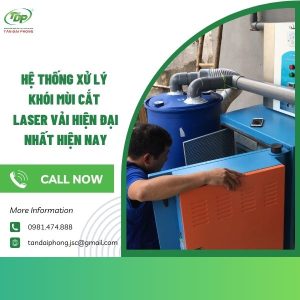 hệ thống xử lý khói mùi cắt Laser vải