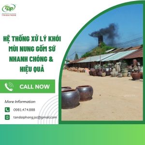 Hệ thống xử lý khói mùi lò nung gốm sứ nhanh chóng