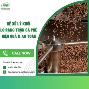 hệ xử lý khói lò rang trộn cà phê