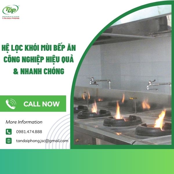 hệ lọc khói mùi bếp ăn Xử lý khói bếp ăn công nghiệp là một công việc quan trọng cần thực hiện