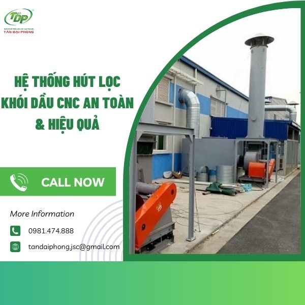 Hệ thống hút lọc khói dầu CNC Ưu điểm của hệ thống hút lọc khói dầu