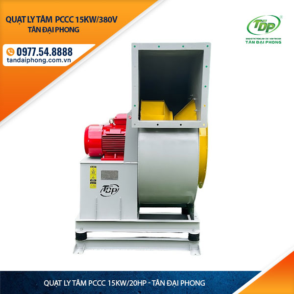 Quạt Ly Tâm Hút Khói Phòng Cháy 15Kw hay còn gọi là Quạt Ly Tâm Phòng Cháy 15kw, hay Quạt Ly Tâm Phòng Cháy 20Hp hay quạt ly tâm pccc 15Kw hoặc quạt ly tâm pccc 20Hp