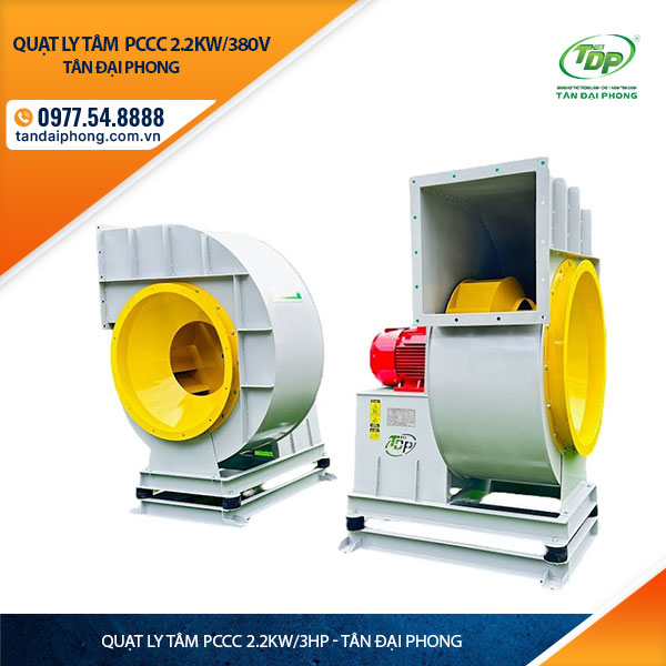 Quạt Ly Tâm Hút Khói Phòng Cháy 2.2Kw hay còn gọi là Quạt Ly Tâm Phòng Cháy 2.2kw, hay Quạt Ly Tâm Phòng Cháy 3Hp hay Quạt Ly Tâm Pccc 2.2Kw hoặc Quạt Ly Tâm Pccc 3Hp