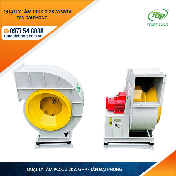 Quạt Ly Tâm Hút Khói Phòng Cháy 2.2Kw hay còn gọi là Quạt Ly Tâm Phòng Cháy 2.2kw, hay Quạt Ly Tâm Phòng Cháy 3Hp hay Quạt Ly Tâm Pccc 2.2Kw hoặc Quạt Ly Tâm Pccc 3Hp