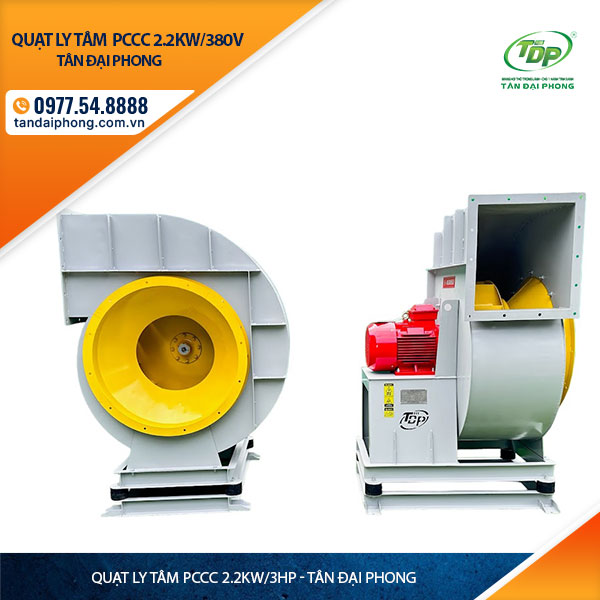 Quạt Ly Tâm Hút Khói Phòng Cháy 2.2Kw hay còn gọi là Quạt Ly Tâm Phòng Cháy 2.2kw, hay Quạt Ly Tâm Phòng Cháy 3Hp hay Quạt Ly Tâm Pccc 2.2Kw hoặc Quạt Ly Tâm Pccc 3Hp
