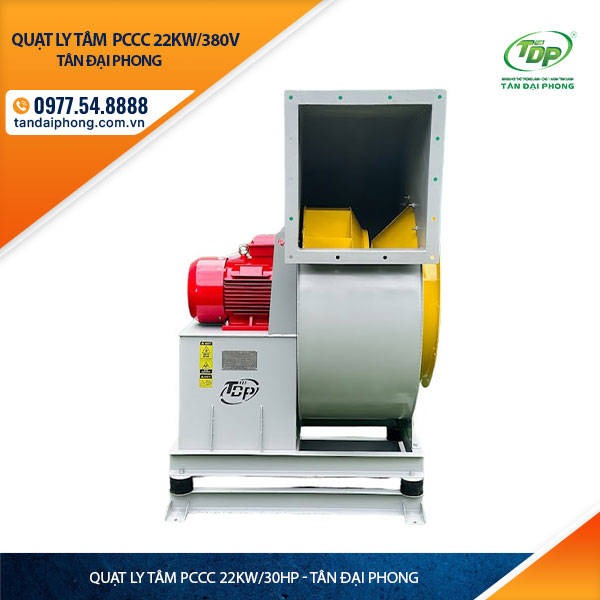 Quạt Ly Tâm Hút Khói Phòng Cháy 22Kw hay còn gọi là Quạt Ly Tâm Phòng Cháy 22Kw, hay Quạt Ly Tâm Phòng Cháy 30Hp hay Quạt Ly Tâm Pccc 22Kw hoặc Quạt Ly Tâm Pccc 30Hp