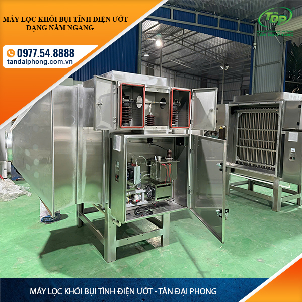 Máy lọc khói bụi tĩnh điện ướt dạng nằm ngang