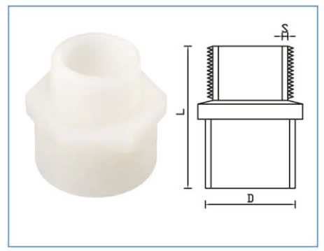 Nối Ren Ngoài PVDF