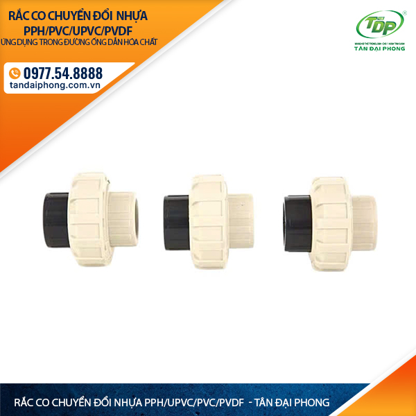 Rắc Co Chuyển Đổi Ống Nhựa PPH/PVC/UPVC/PVDF