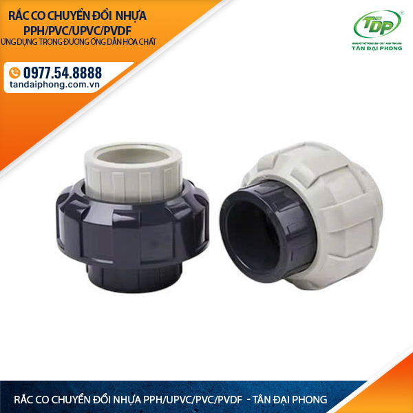Rắc Co Chuyển Đổi Ống Nhựa PPH/PVC/UPVC/PVDF