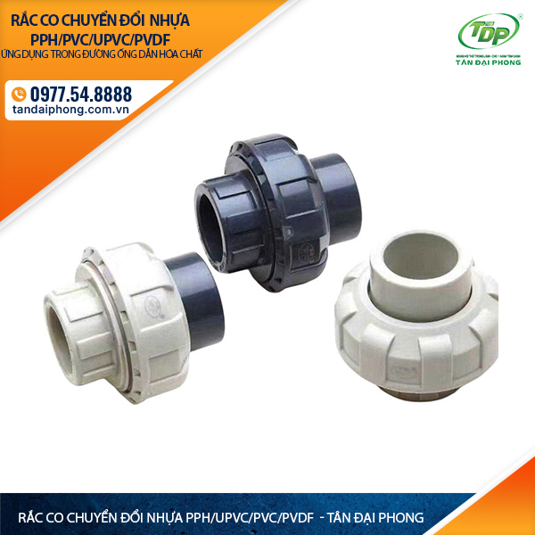 Rắc Co Chuyển Đổi Ống Nhựa PPH/PVC/UPVC/PVDF