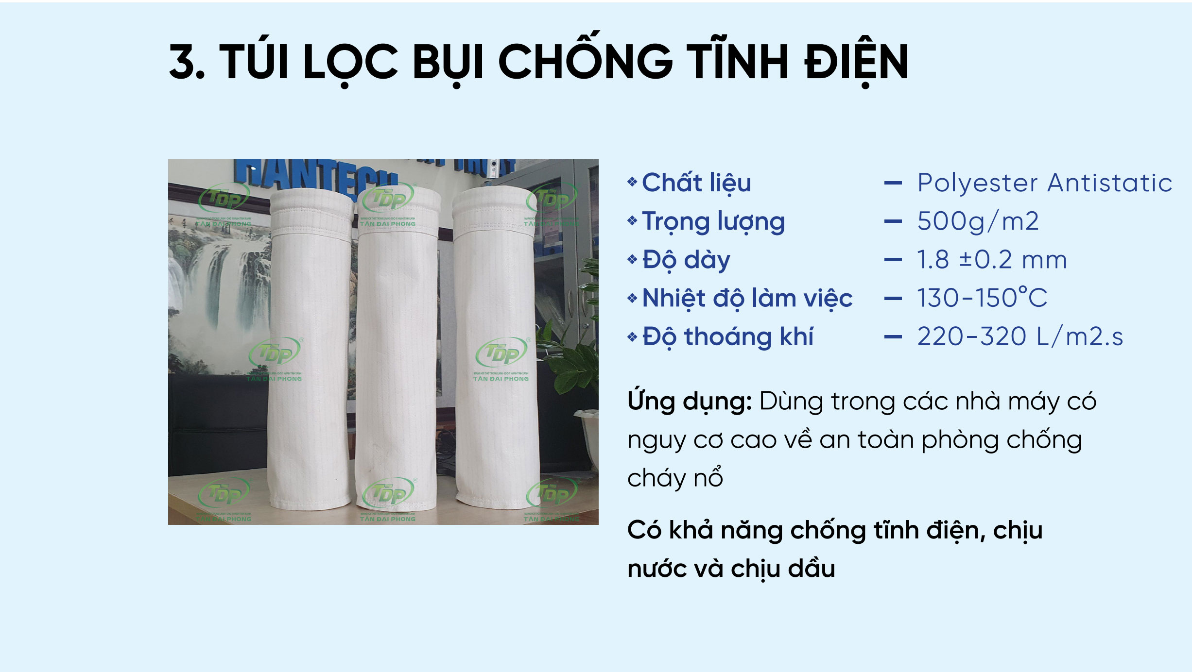 Túi lọc bụi chống tĩnh điện