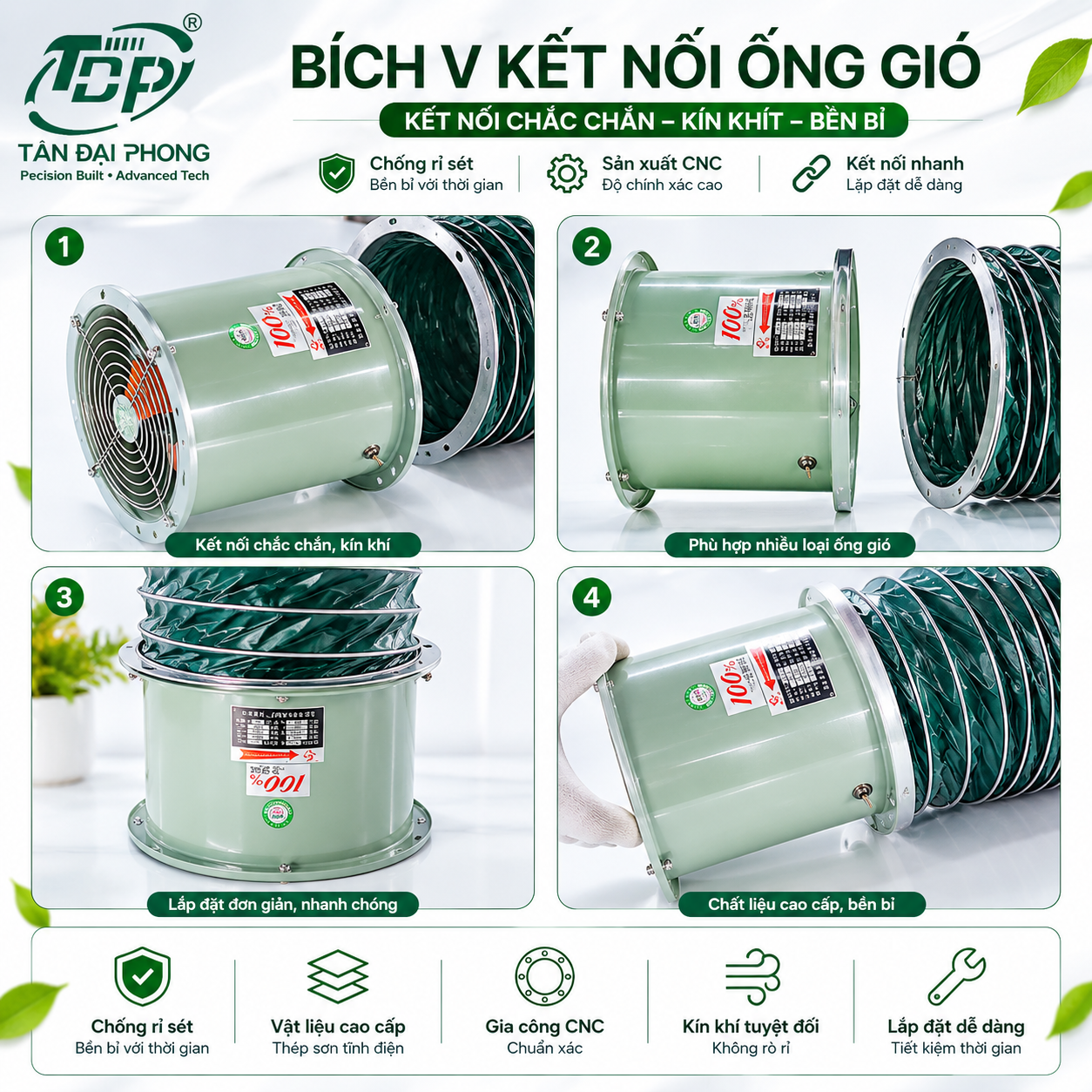 Bích V Tròn Cho Ống Gió