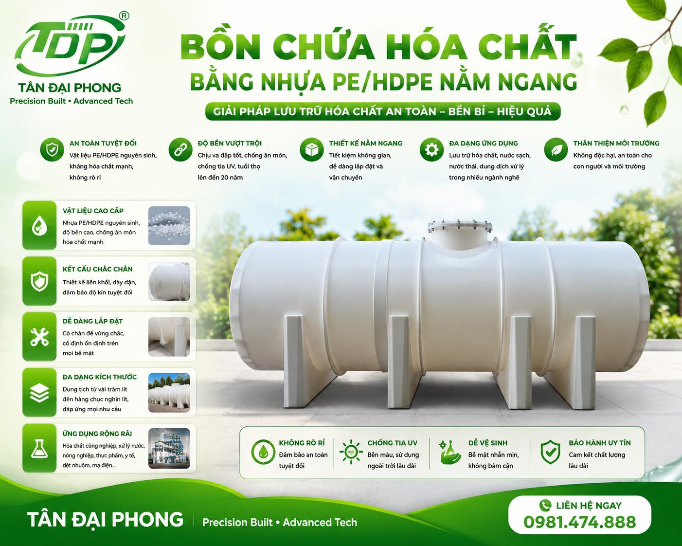 Bồn Chứa C₆H₈O₇ (Axit Citric)