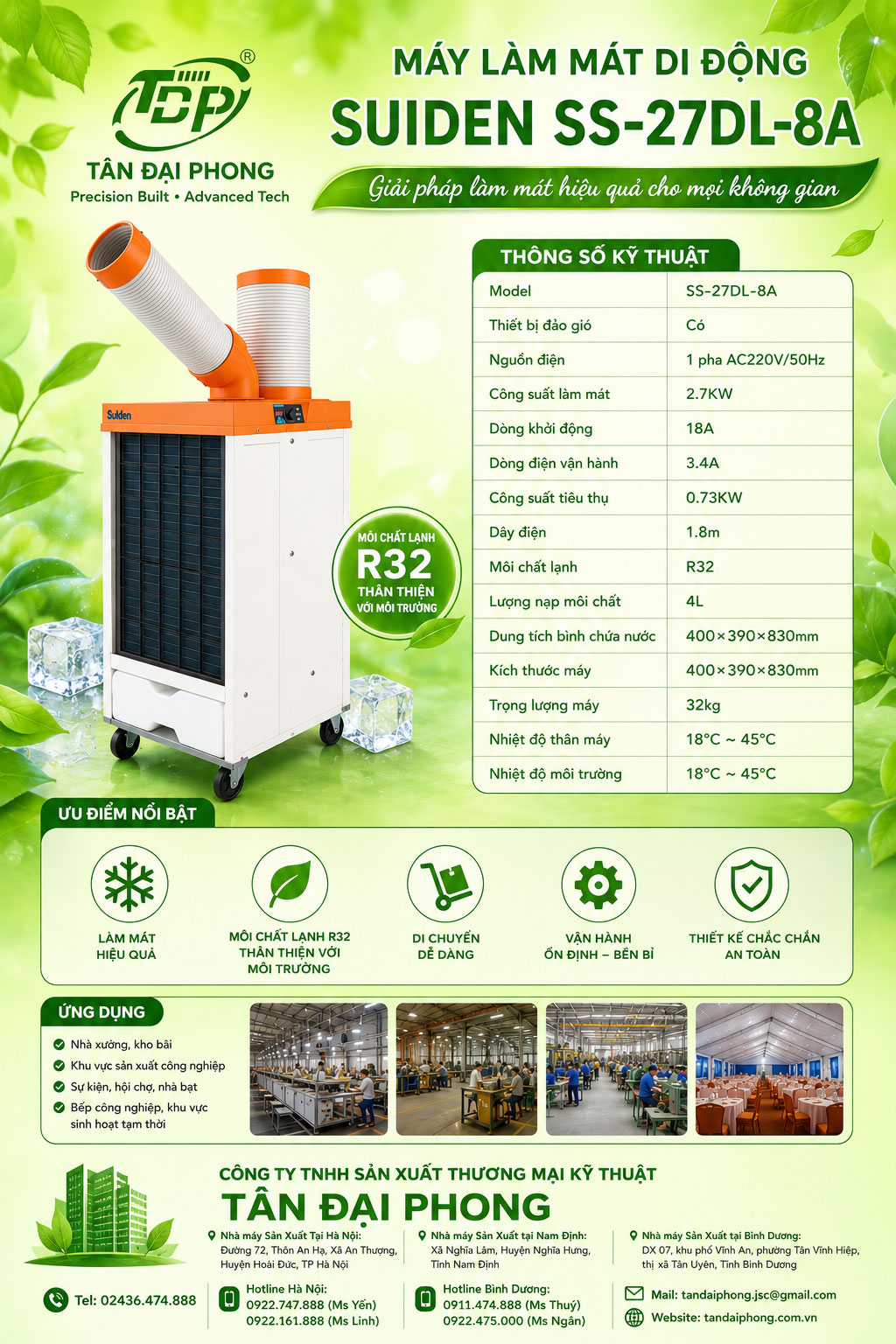 Điều Hòa Di Động Suiden SS-27DL-8A