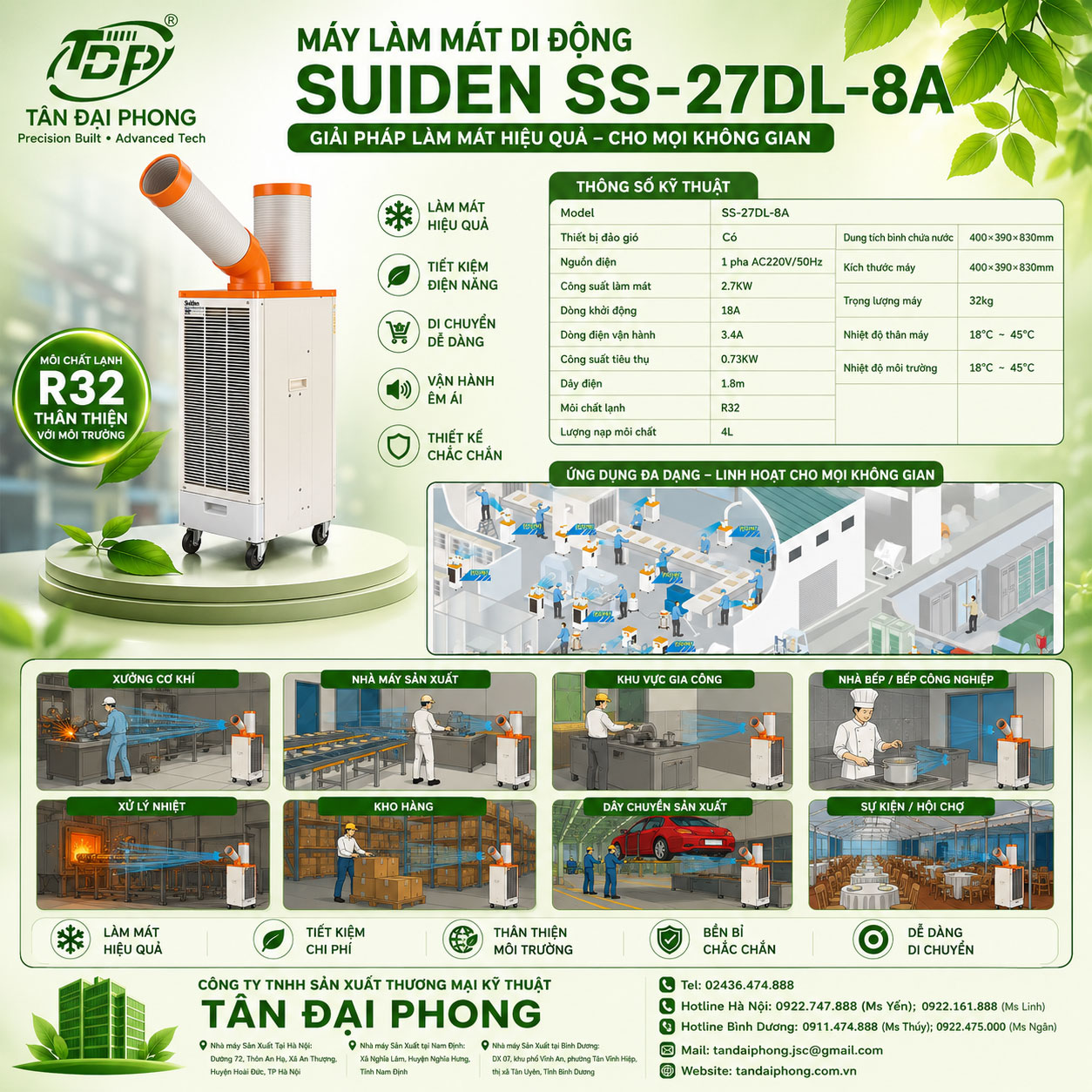 Điều Hòa Di Động Suiden SS-27DL-8A