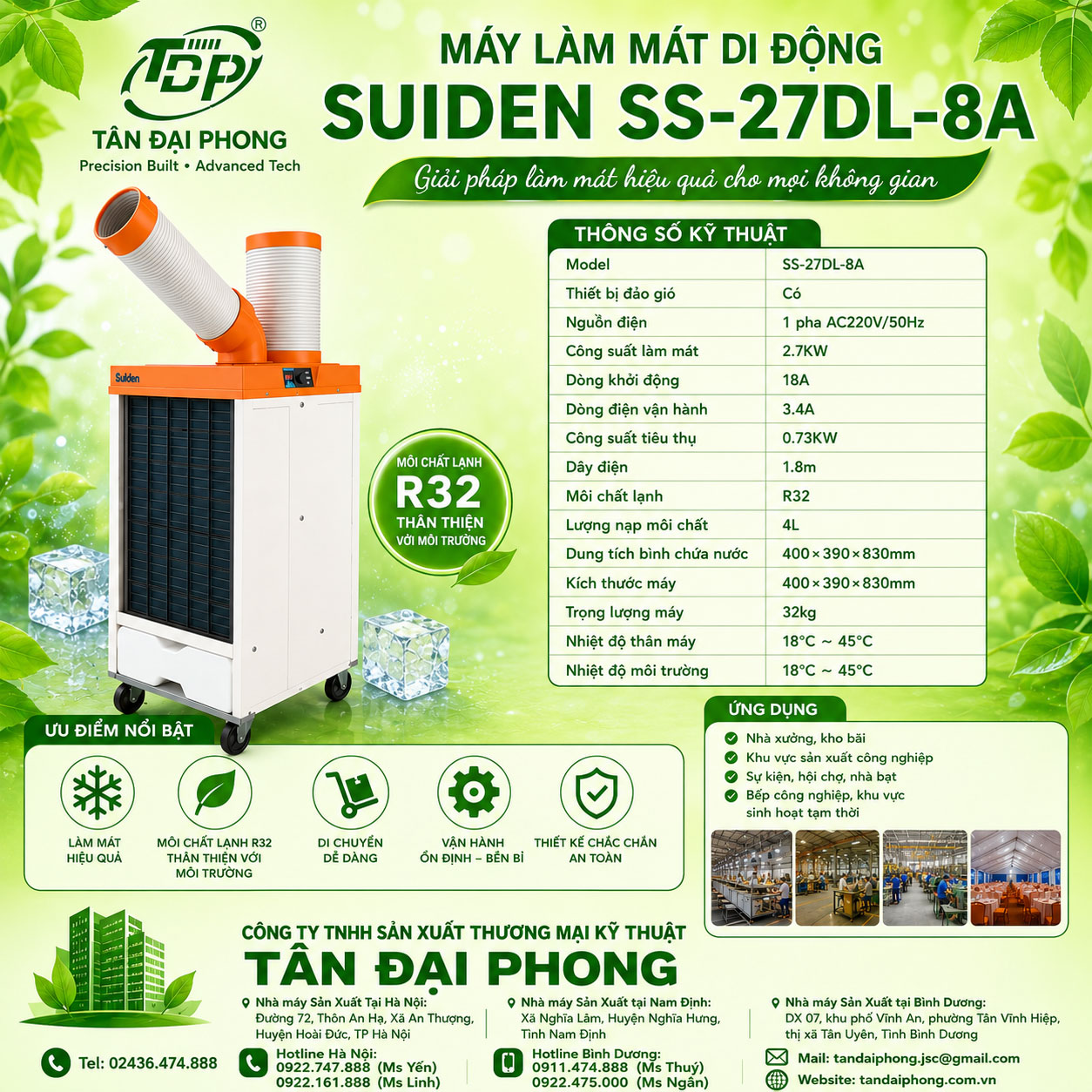 Điều Hòa Di Động Suiden SS-27DL-8A