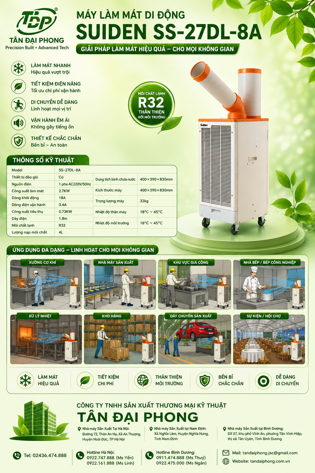 Điều Hòa Di Động Suiden SS-27DL-8A