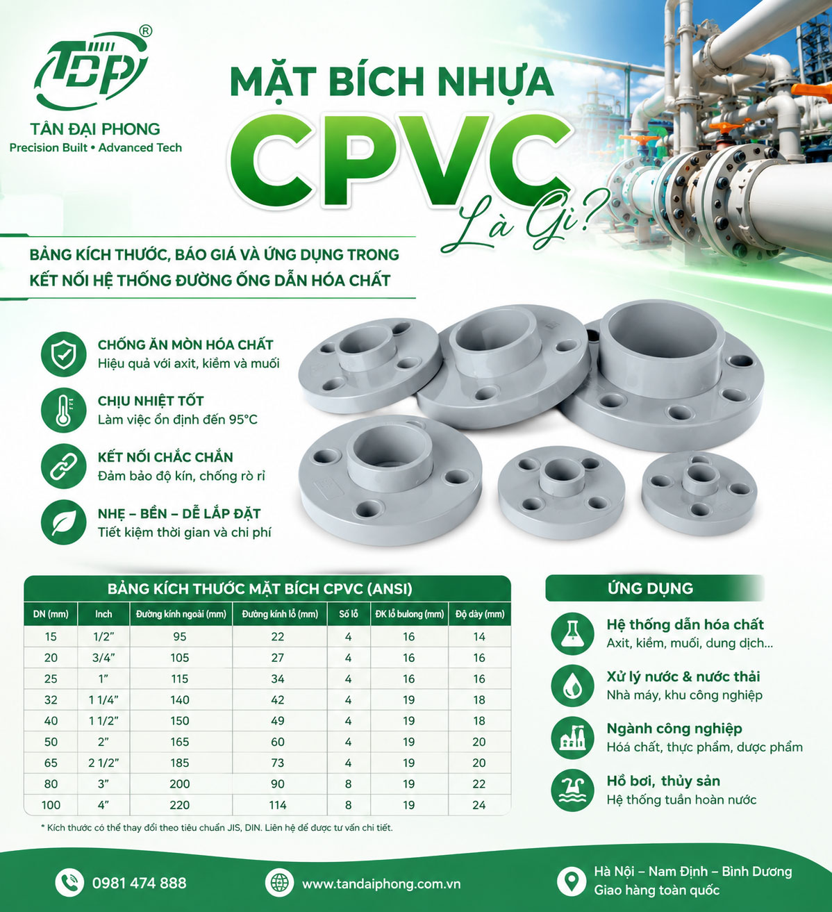 Mặt Bích Nhựa CPVC