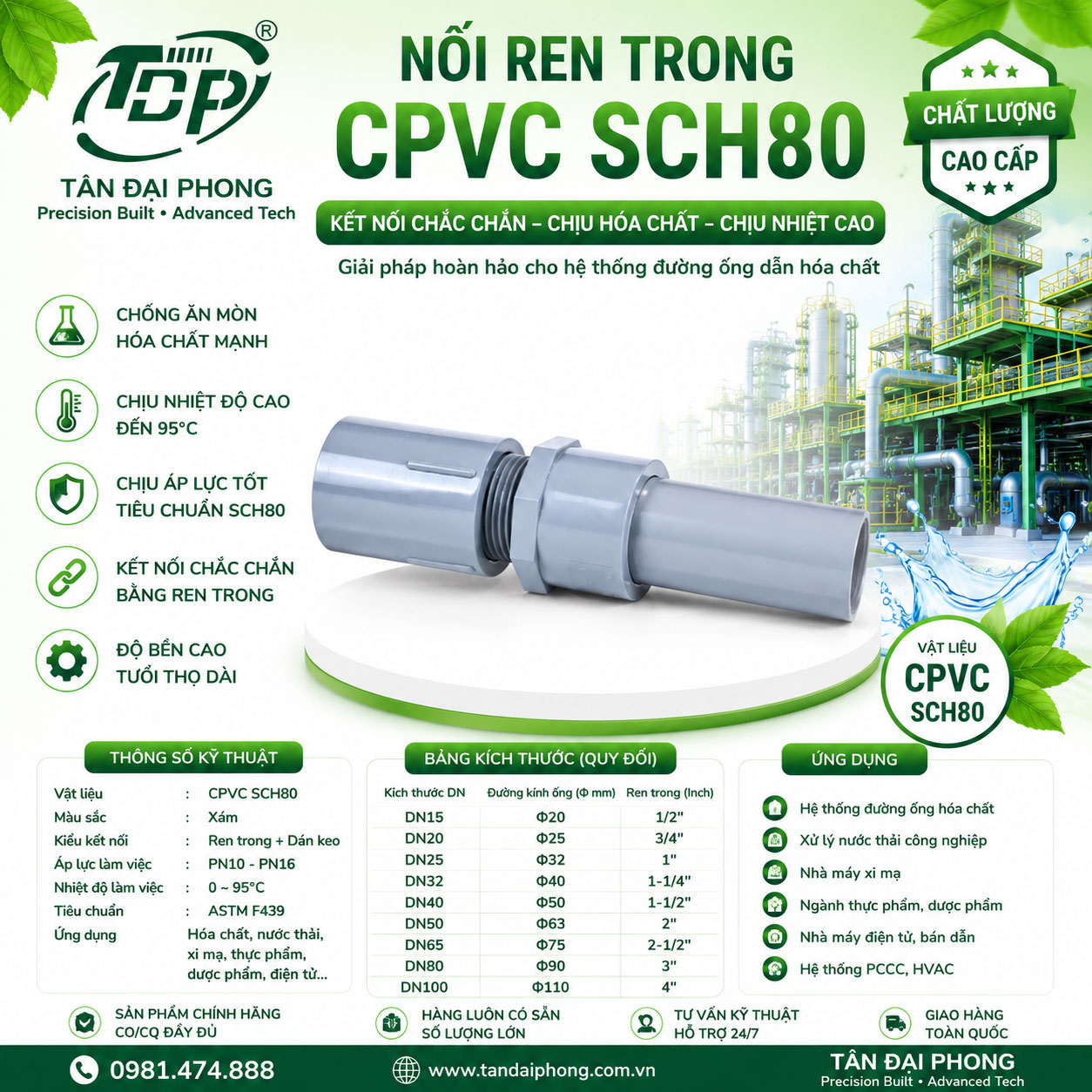 Nối Ren Trong CPVC