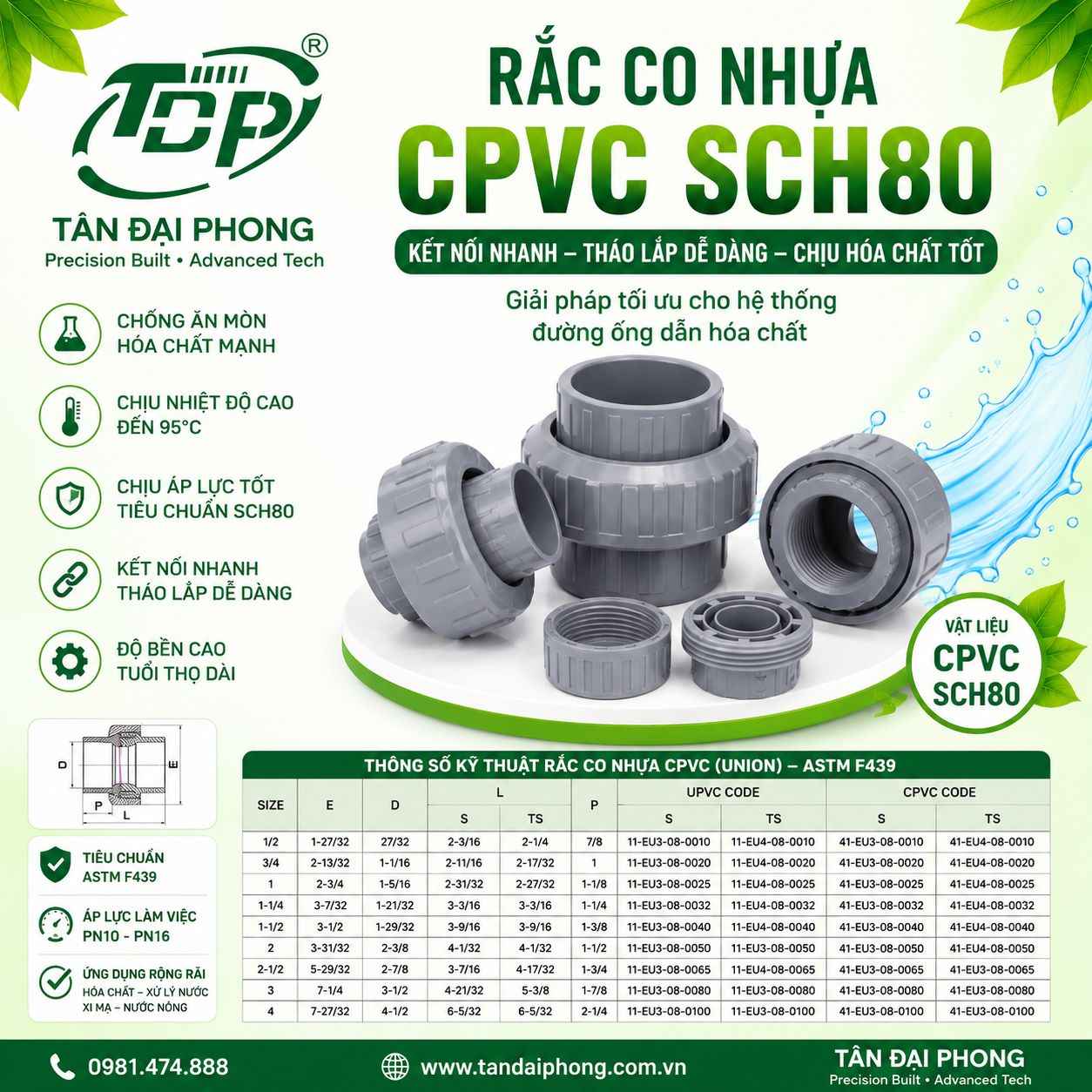 Rắc Co Nhựa CPVC
