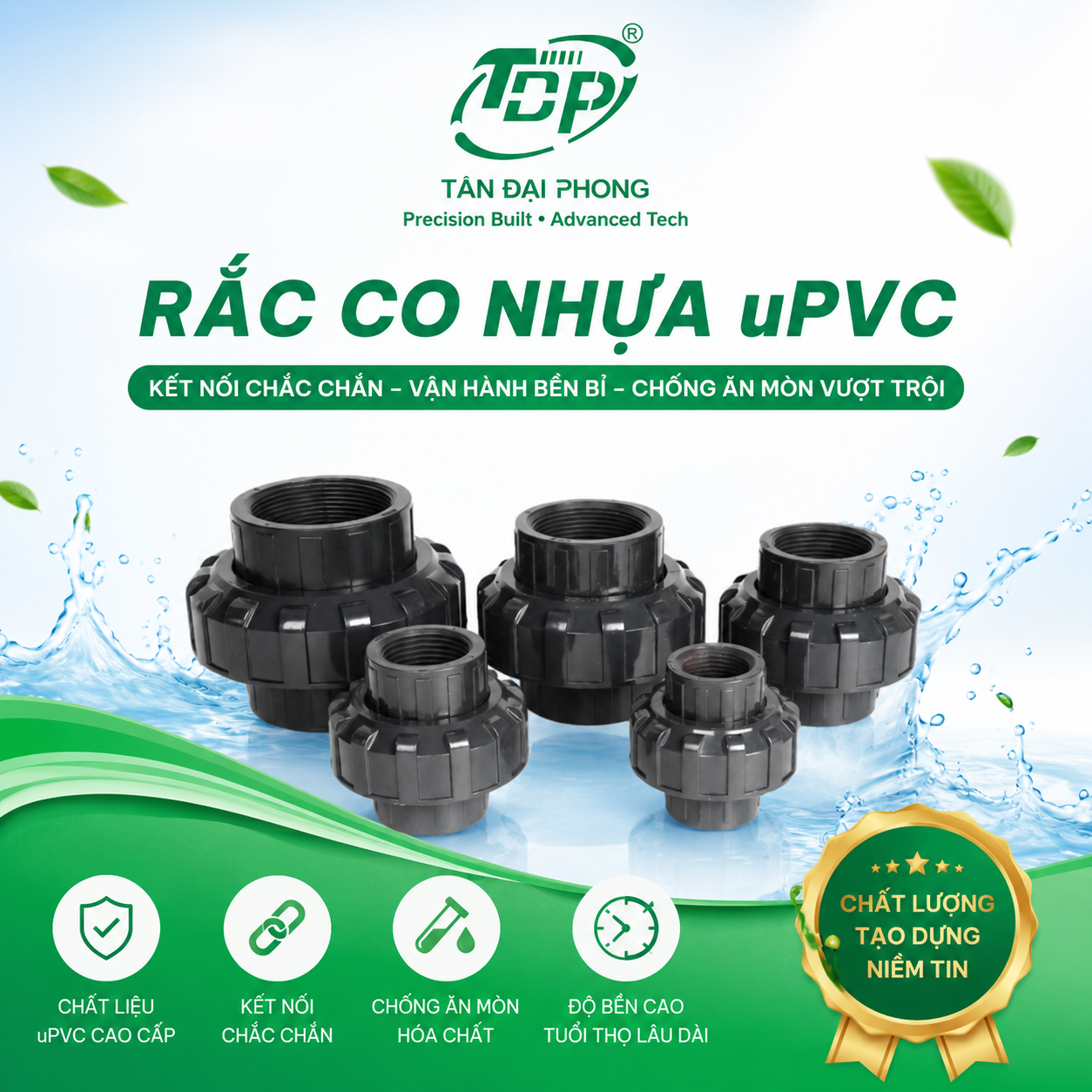 Rắc Co Nhựa uPVC