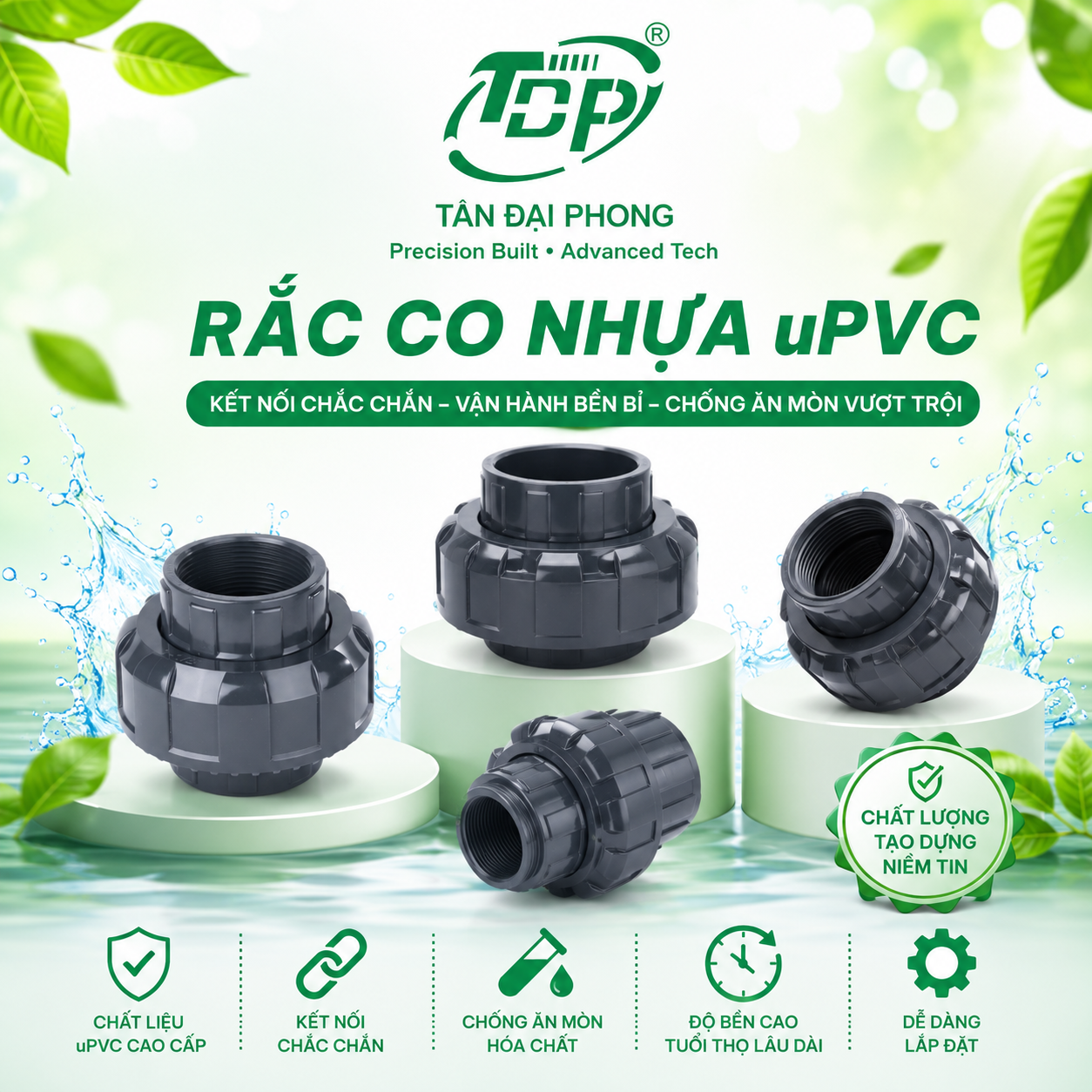 Rắc Co Nhựa uPVC