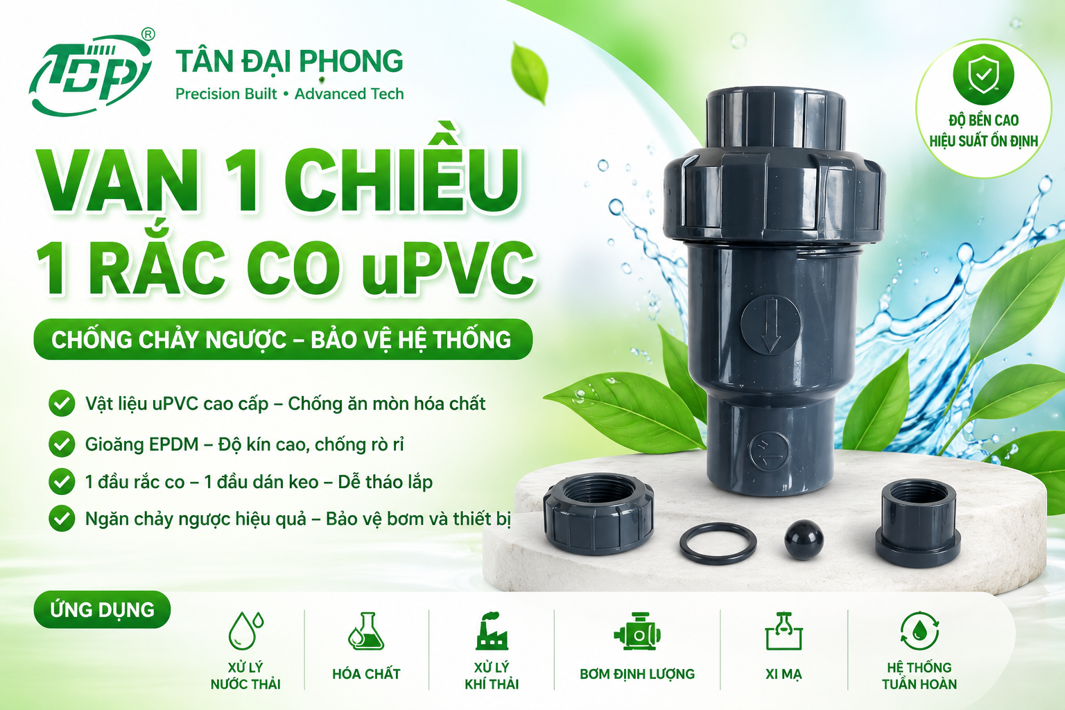 Van 1 Chiều 1 Rắc Co uPVC