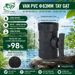 Van Gió Nhựa PVC D63mm