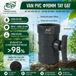 Van Gió Nhựa PVC D90mm