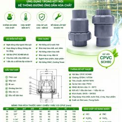 Van Nhựa 1 Chiều 1 Rắc Co CPVC