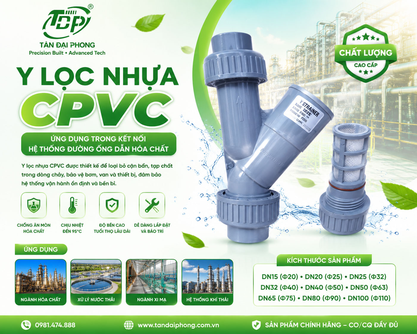 Y Lọc Nhựa CPVC