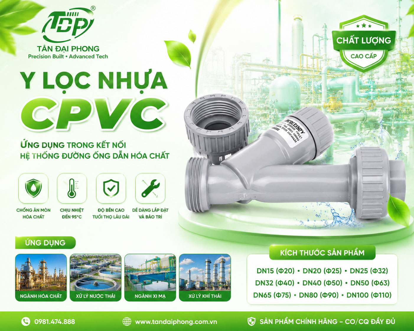 Y Lọc Nhựa CPVC