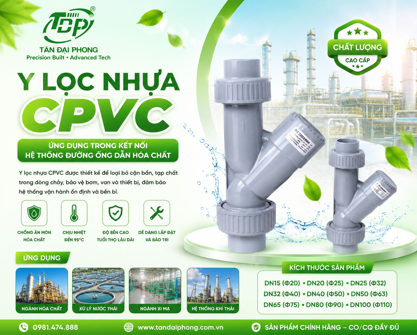 Y Lọc Nhựa CPVC