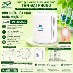 Bồn Chứa Hóa Chất 20000L Bằng Nhựa PE (20m³)