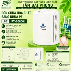 Bồn Chứa Hóa Chất 50000L Bằng Nhựa PE (50m³)
