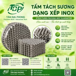 Tấm Tách Sương Dạng Xếp Inox Cho Tháp Hấp Thụ ( Tấm Lọc Dimister)