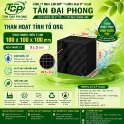 Than Hoạt Tính Tổ Ong 100×100×100mm Lỗ 3×3mm