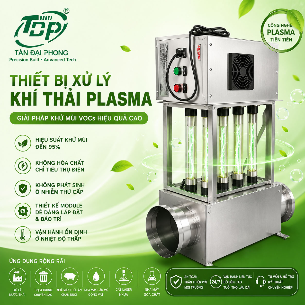 Thiết Bị Xử Lý Khí Thải Plasma