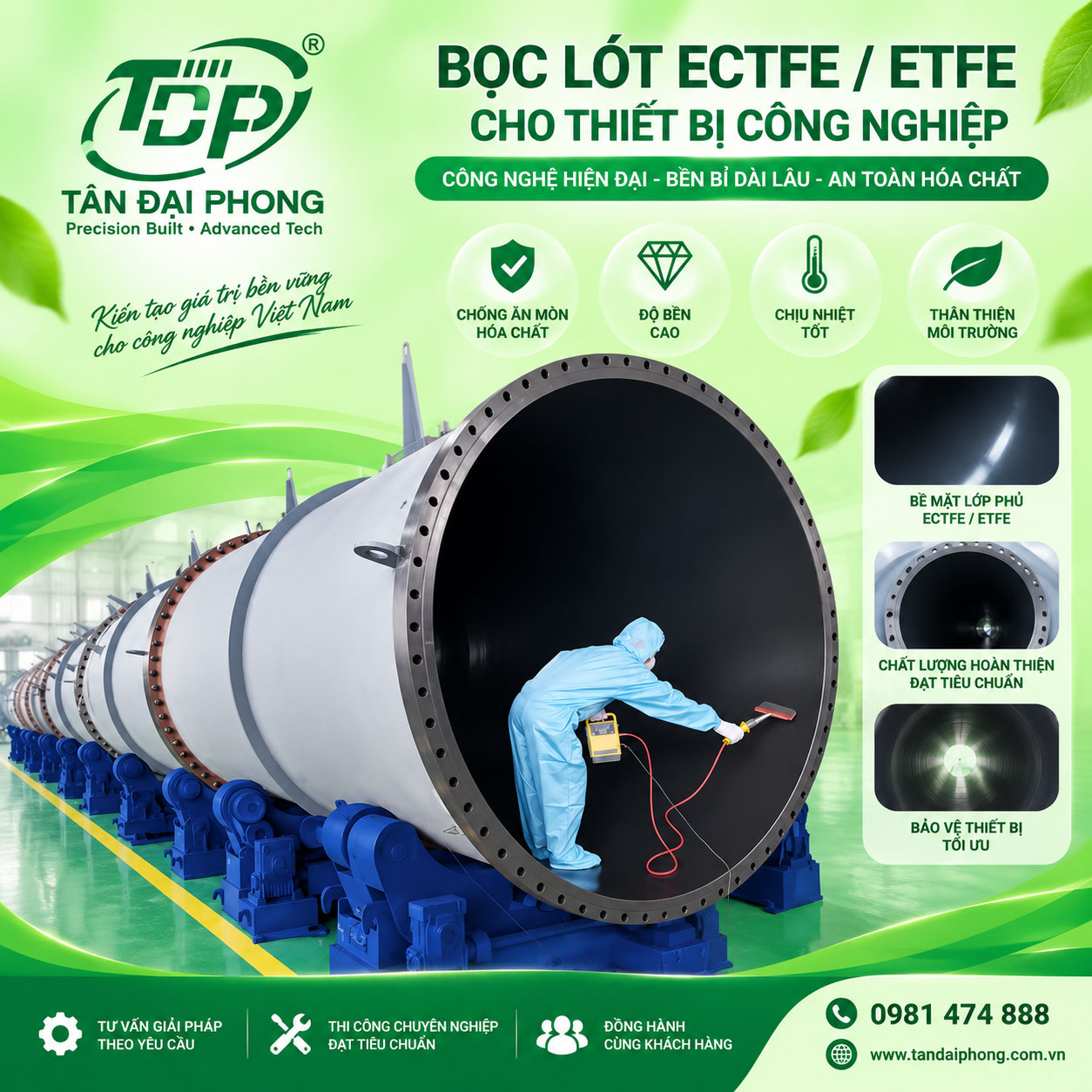 Công Nghệ Phủ ETFE Và ECTFE Chống Ăn Mòn Hóa Chất 