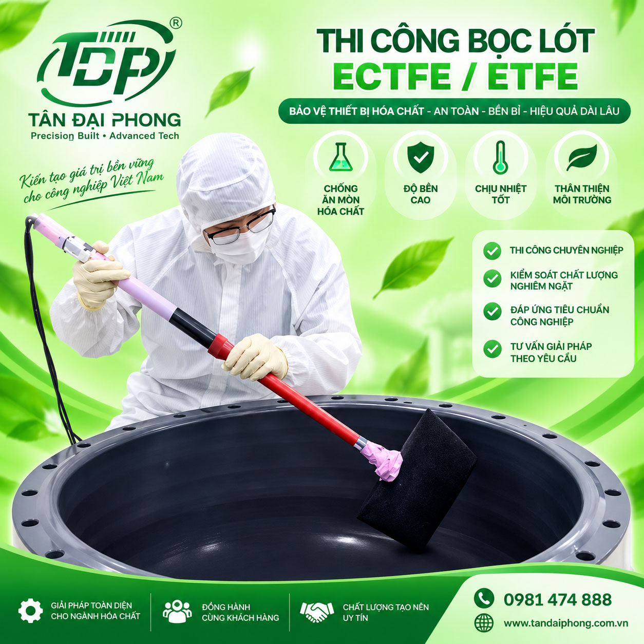 Công Nghệ Phủ ETFE Và ECTFE Chống Ăn Mòn Hóa Chất 